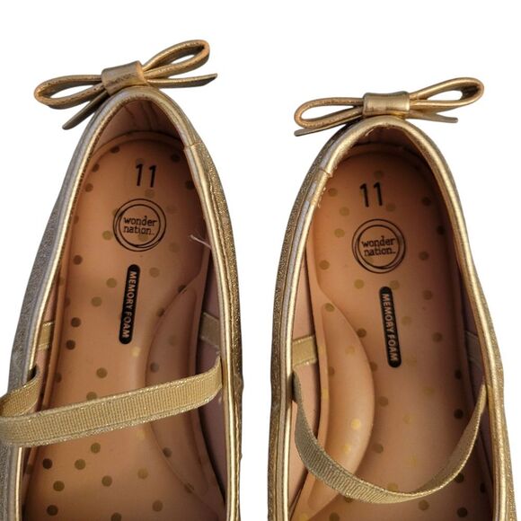 Wonder Nation Gold Dress Shoes Classic Design - Picture 3 of 8